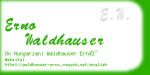 erno waldhauser business card